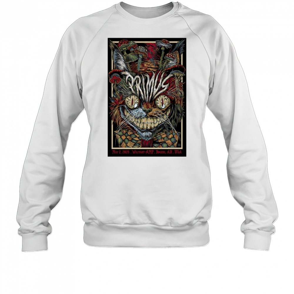Primus Walmart AMP Rogers AR USA May 2 2025 Tour t-shirt Sweatshirt