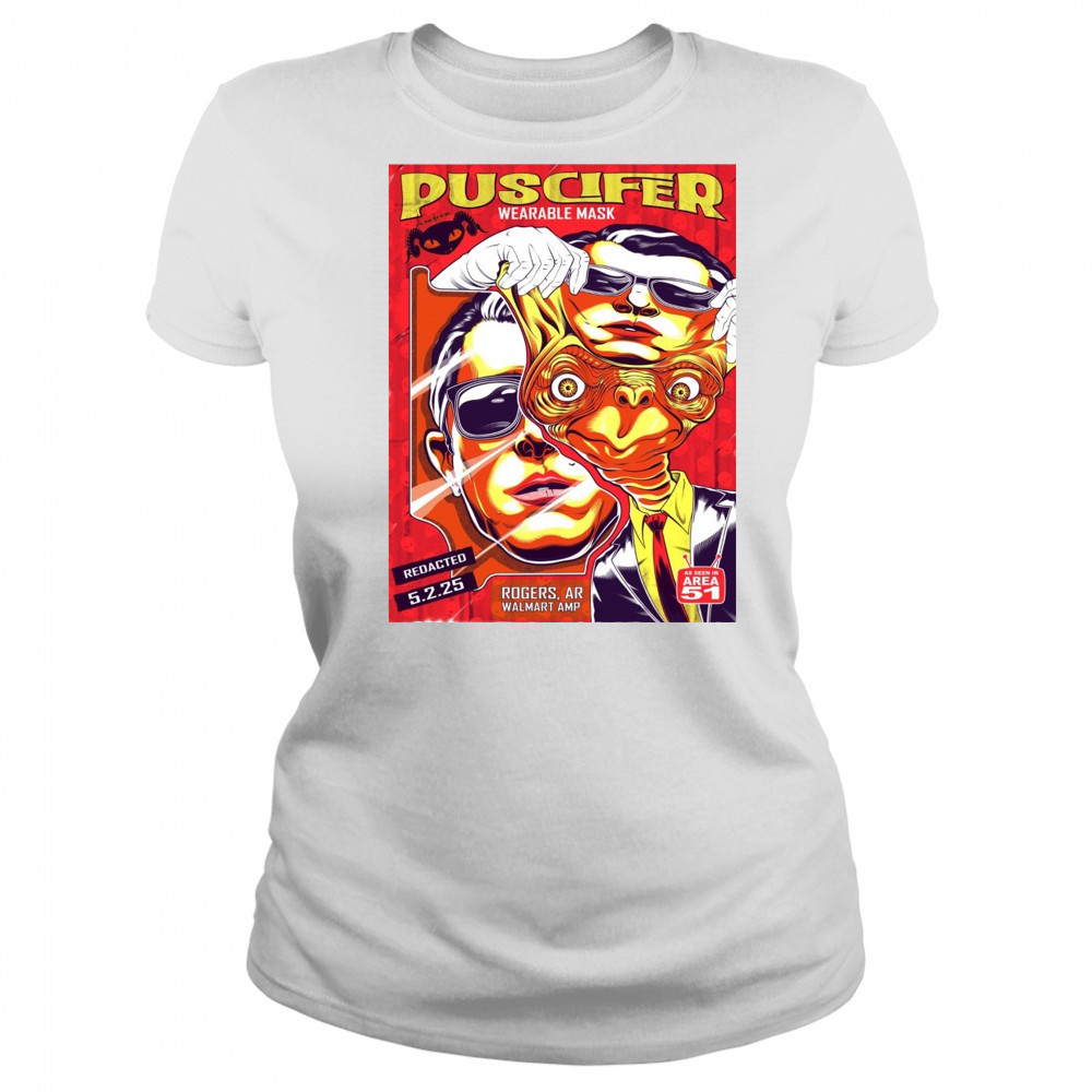Puscifer Wearable Mask Redacted 5.2.25 Rogers AR Walmart Amp Poster t-shirt Women's T-shirt
