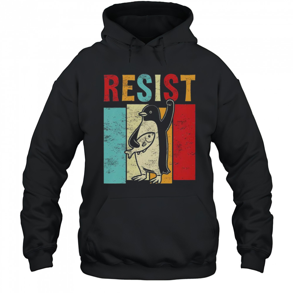Resist Resistance Penguin USA Activism Freedom Protest T-Shirt Hoodie