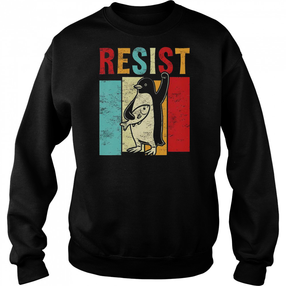 Resist Resistance Penguin USA Activism Freedom Protest T-Shirt Hoodie
