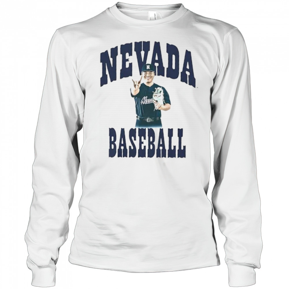 Sean Yamaguchi Nevada baseball block letter shirt Long Sleeved