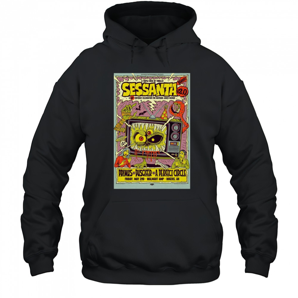 Sessanta V 2.0 Primus Puscifer and A Perfect Circle Walmart AMP Rogers AR Friday May 2 2025 Tour t-shirt Hoodie