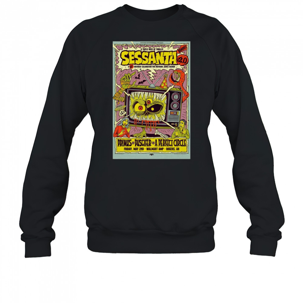 Sessanta V 2.0 Primus Puscifer and A Perfect Circle Walmart AMP Rogers AR Friday May 2 2025 Tour t-shirt Sweatshirt
