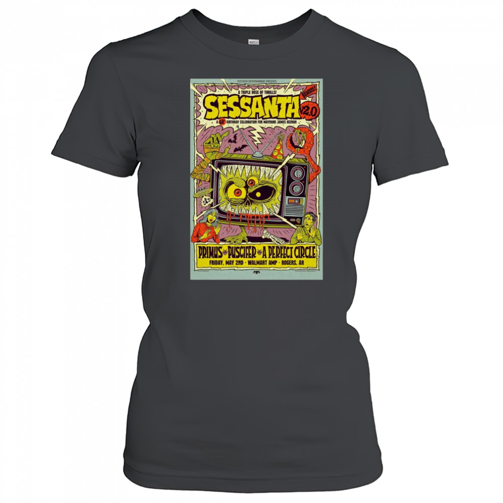 Sessanta V 2.0 Primus Puscifer and A Perfect Circle Walmart AMP Rogers AR Friday May 2 2025 Tour t-shirt Women's T-shirt