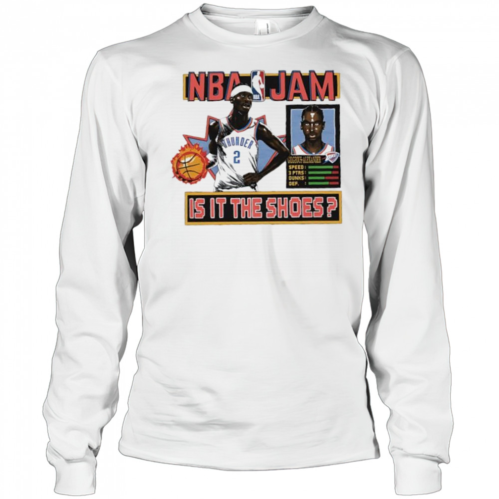 Shai Gilgeous-Alexander Oklahoma City Thunder NBA Jam shirt Long Sleeved