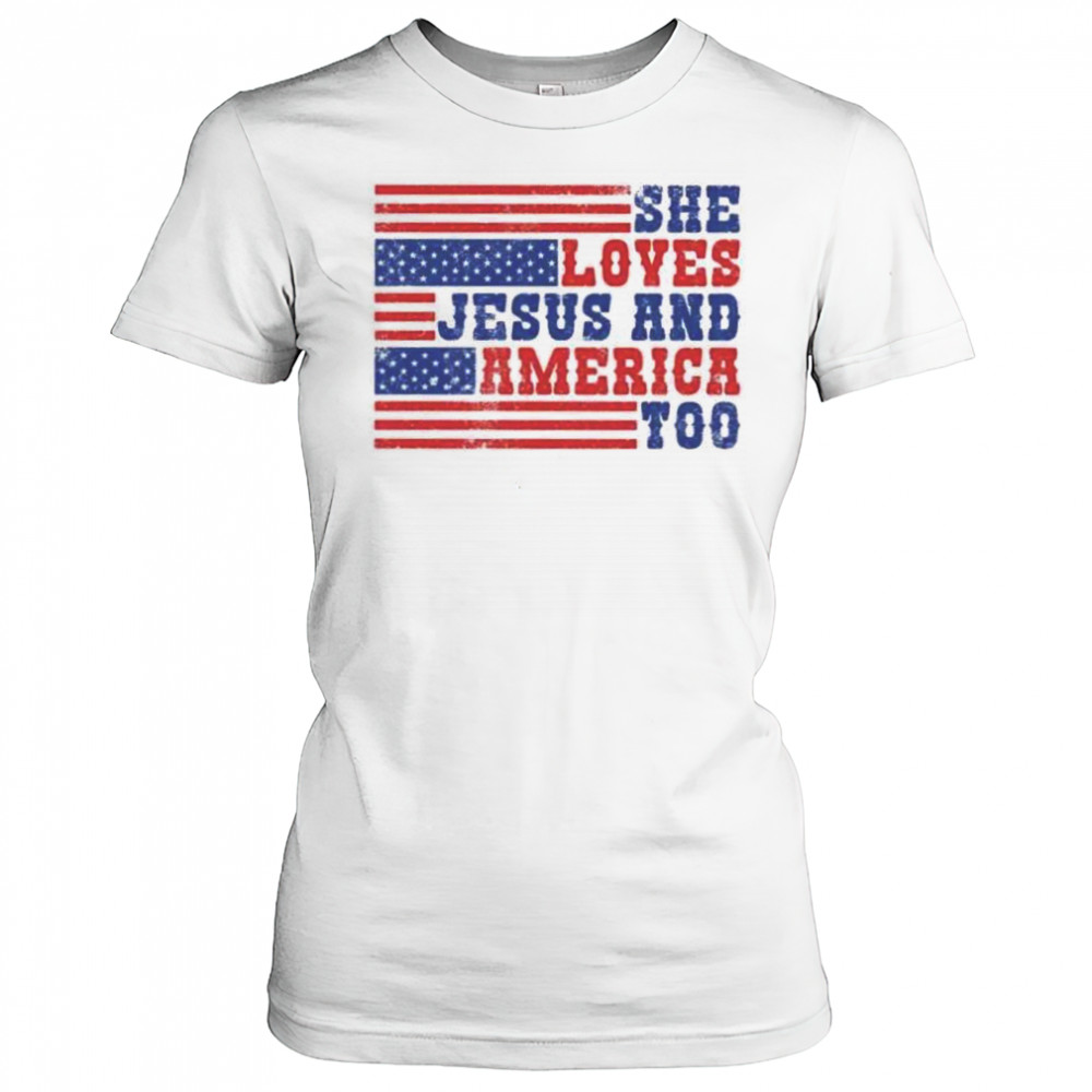 She loves Jesus and America too memorial day shirt Women's T-shirt