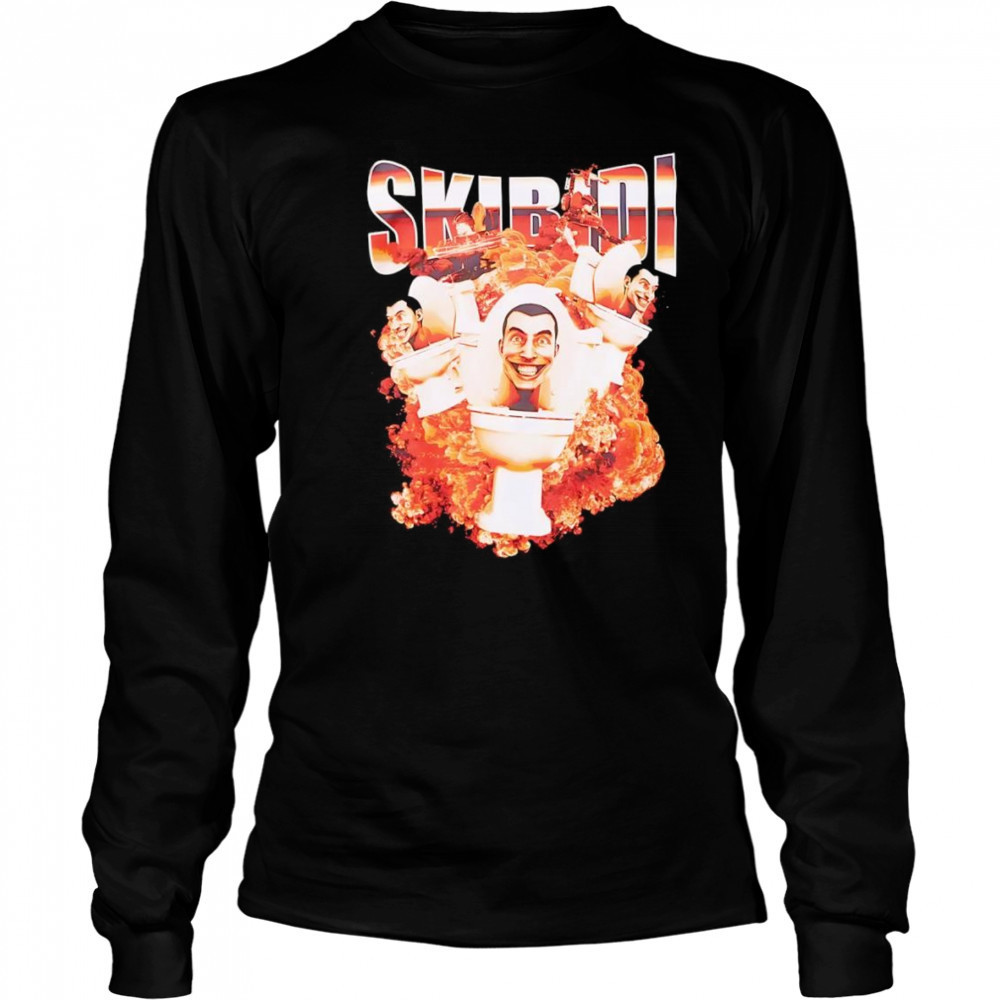 Skibidi Toilet Explosion shirt Long Sleeved