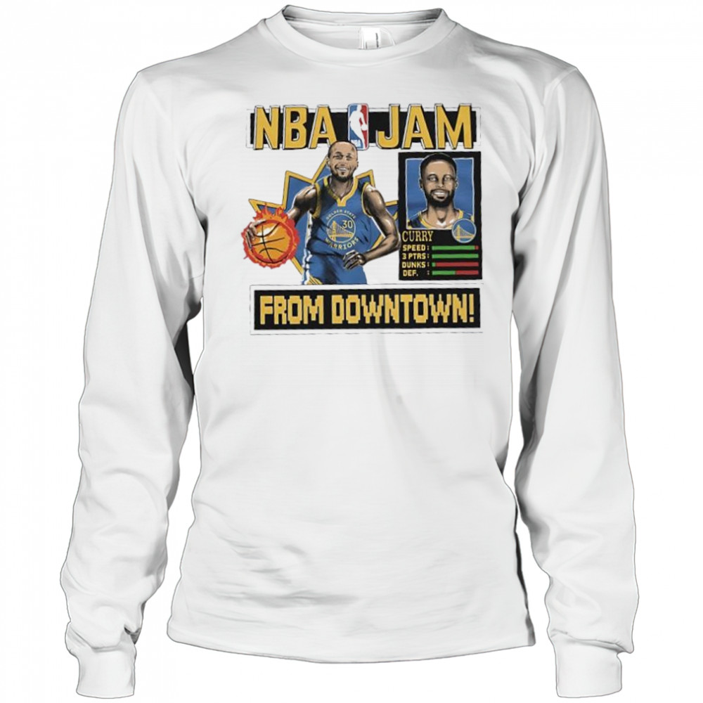 Stephen Curry Golden State Warriors NBA Jam shirt Long Sleeved