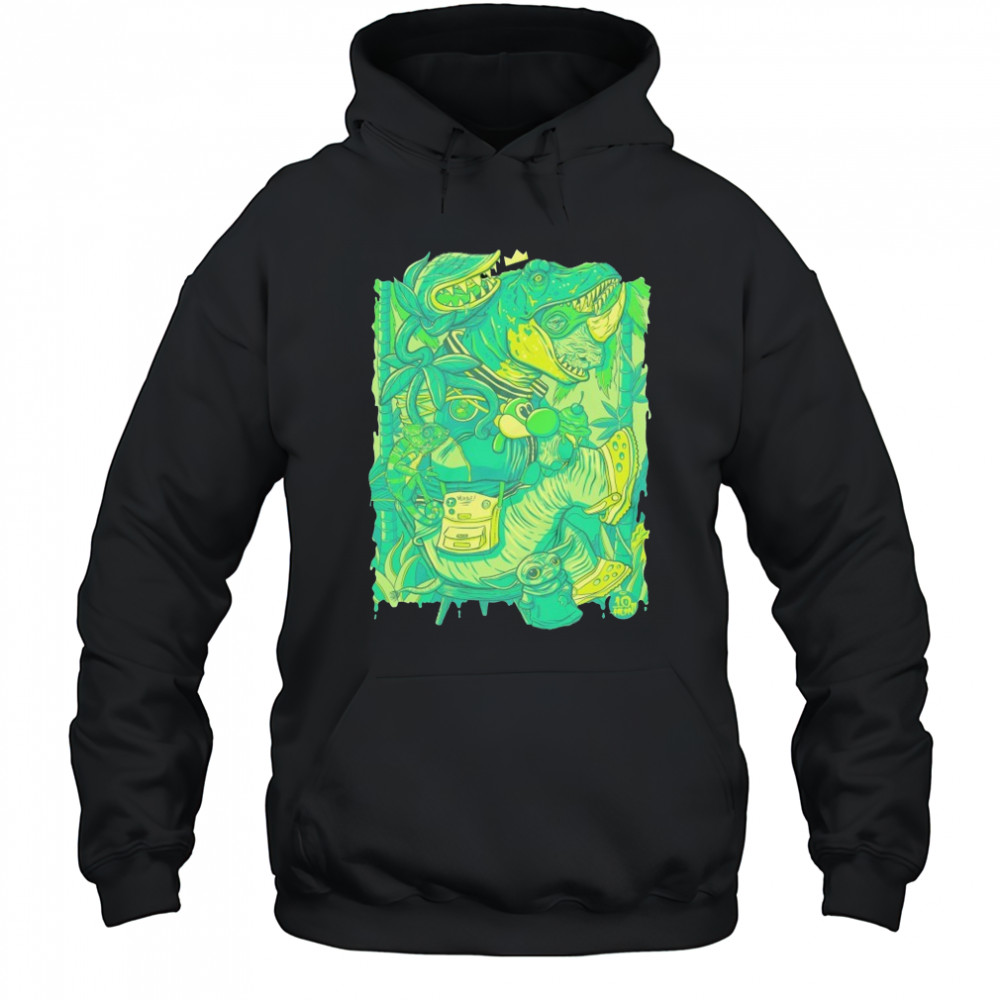 Ten Hundred Green Rhino T-shirt Hoodie