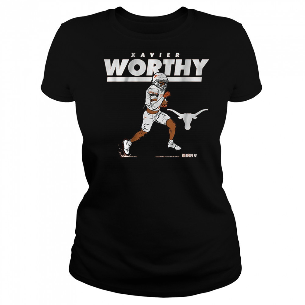 Texas Longhorn Football NCAA Xavier Worthy Superstar Pose t-shirt Women's T-shirt
