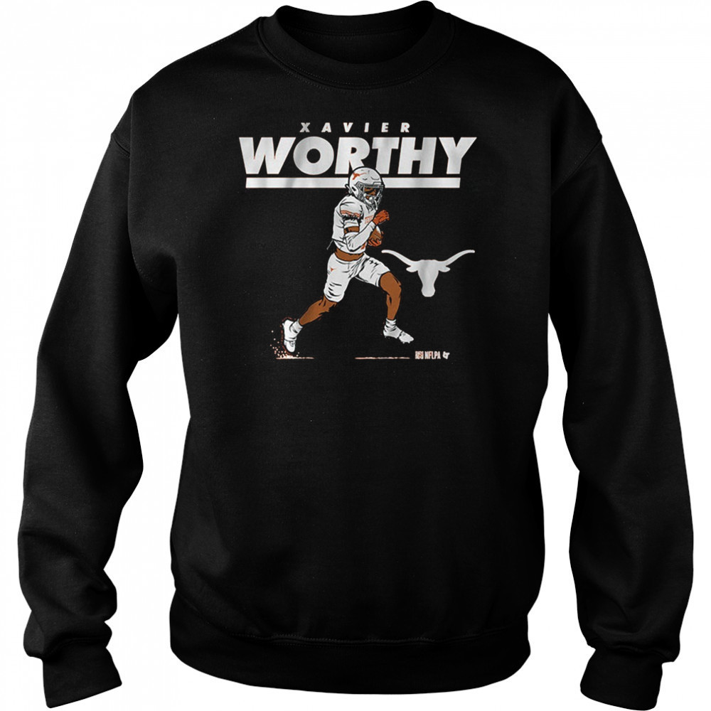 Texas Longhorn Football NCAA Xavier Worthy Superstar Pose t-shirt Hoodie
