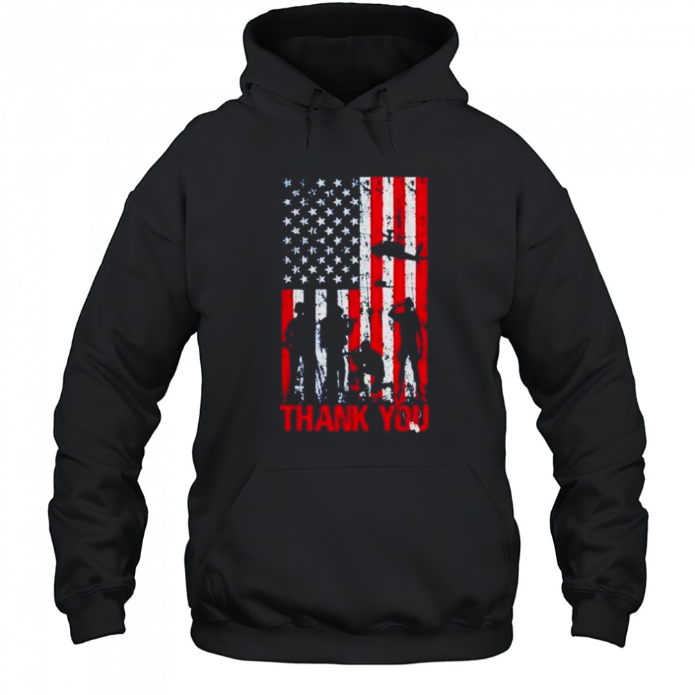 Thank you Veteran US flag memorial day shirt Hoodie