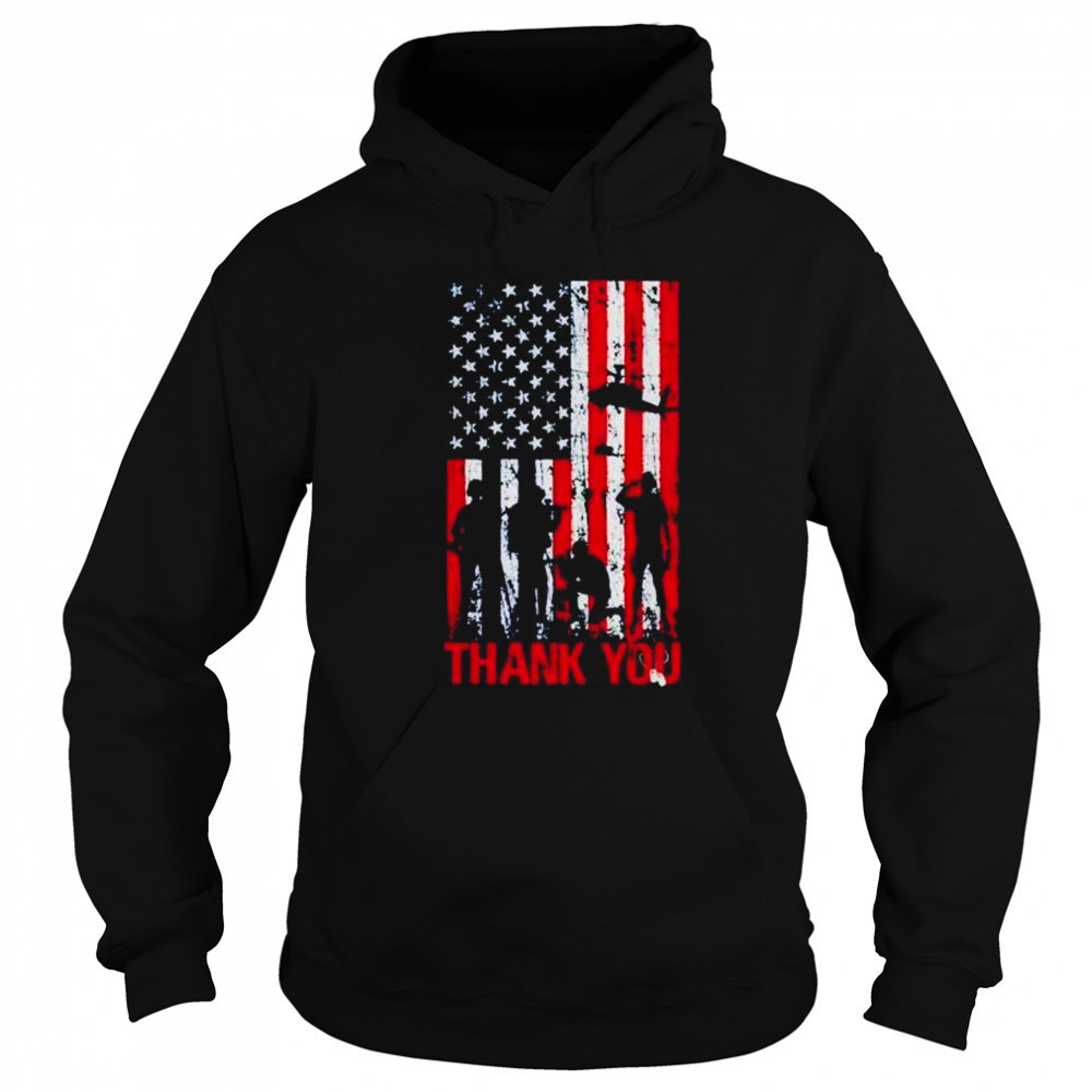 Thank you Veteran US flag memorial day shirt Sweatshirt