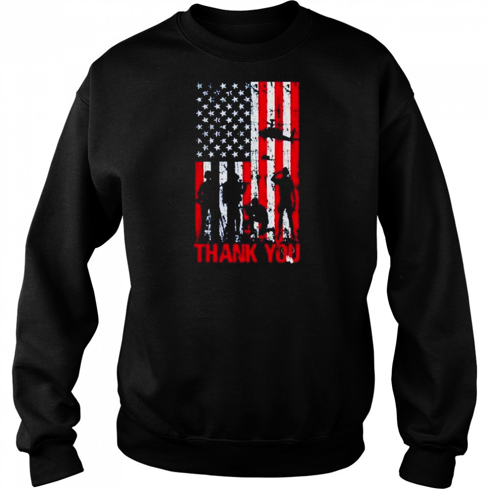 Thank you Veteran US flag memorial day shirt Hoodie