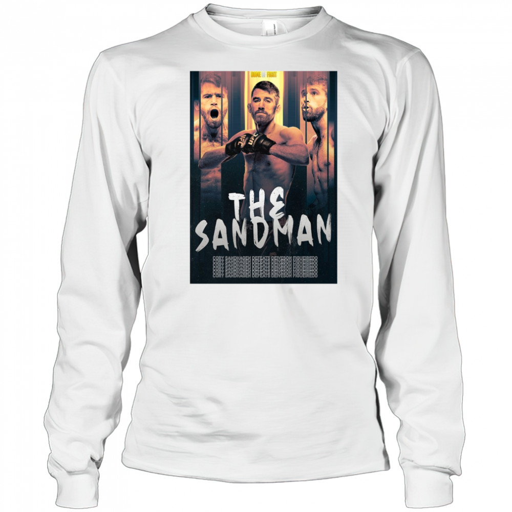 The Sandman Cory Sandhagen Defeats Deiveson Figueiredo Home Of Fight 2025 Poster t-shirt Long Sleeved