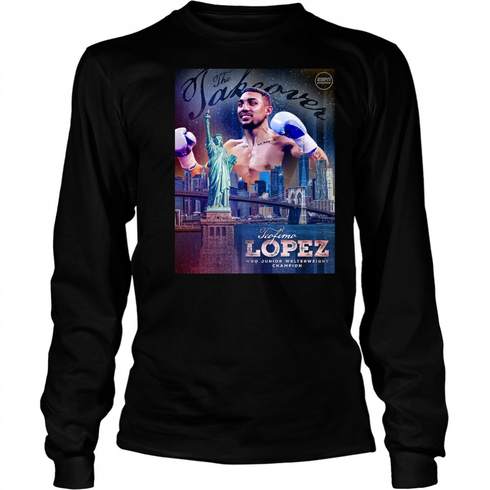 The Takeover Teofimo Lopez WBO Junior Welterweight Champion Poster t-shirt Long Sleeved
