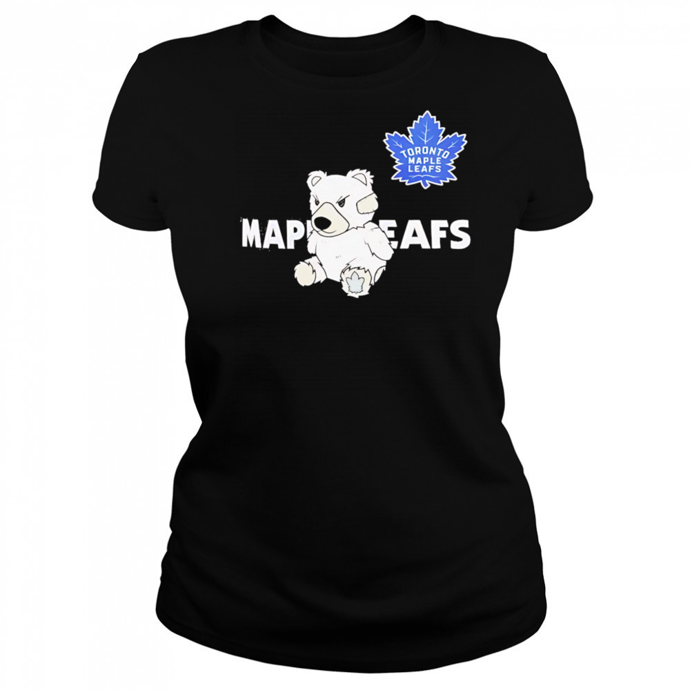 Toronto maple leafs teddy bear hockey shirt Women's T-shirt