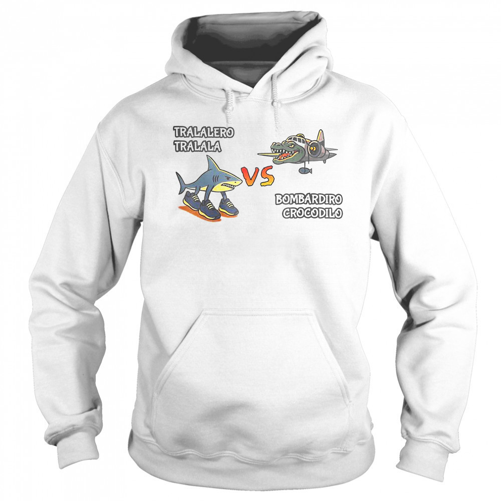 Tralalero Tralala Brainrot Meme Bombardino Crocodilo Italian T-Shirt Sweatshirt