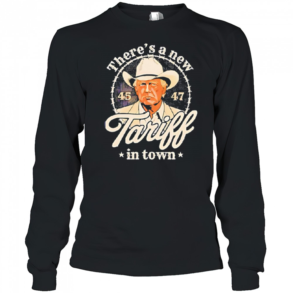 Trump announces fresh import taxes with bold 45 47 design shirt Long Sleeved