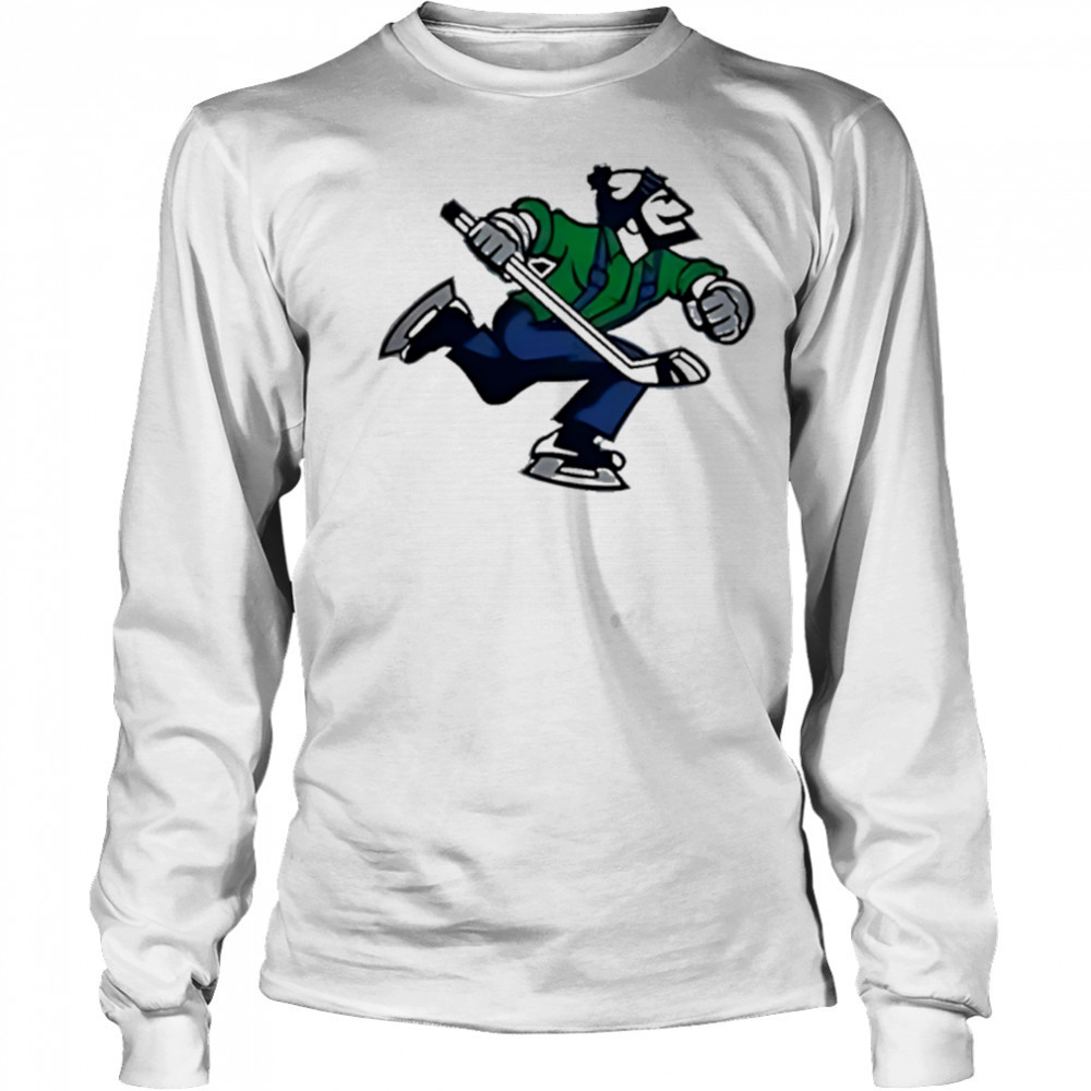 Vancouver canucks retro johnny canuck custom limited hockey shirt Long Sleeved
