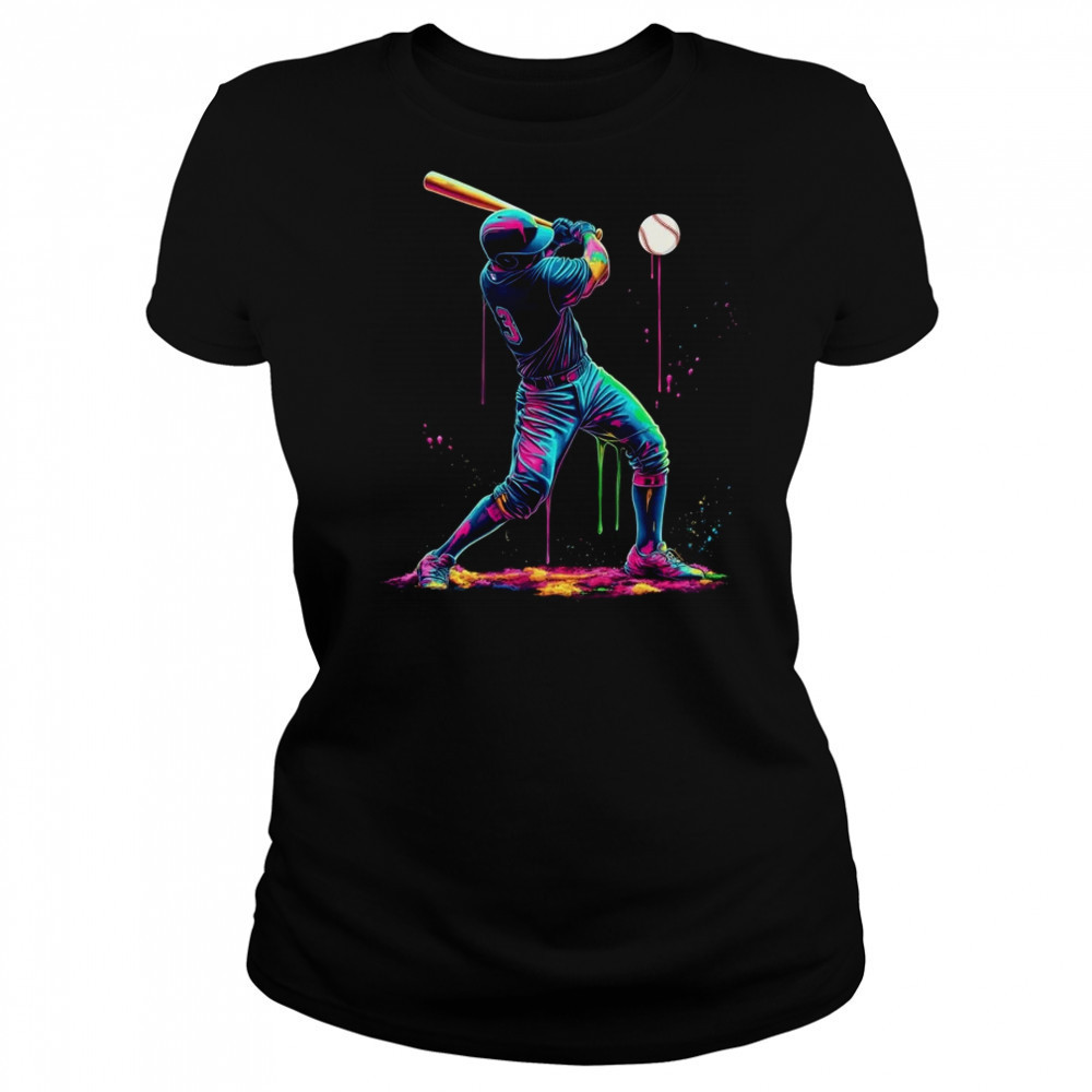 Baseball Player Sprinkles Drip Ice Cream Lover Men Women shirt Women's T-shirt