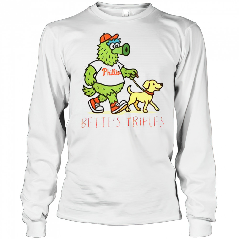 Bette’s Triples Phillie Phanatic Philadelphia Phillies T-Shirt Long Sleeved