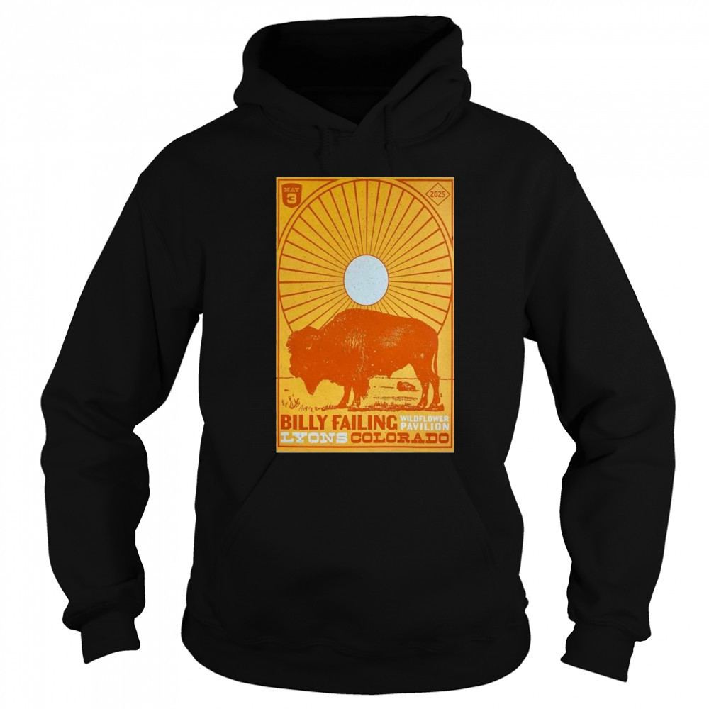 Billy Failing Wildflower Pavilion Lyons CO May 3 2025 Concert t-shirt Sweatshirt