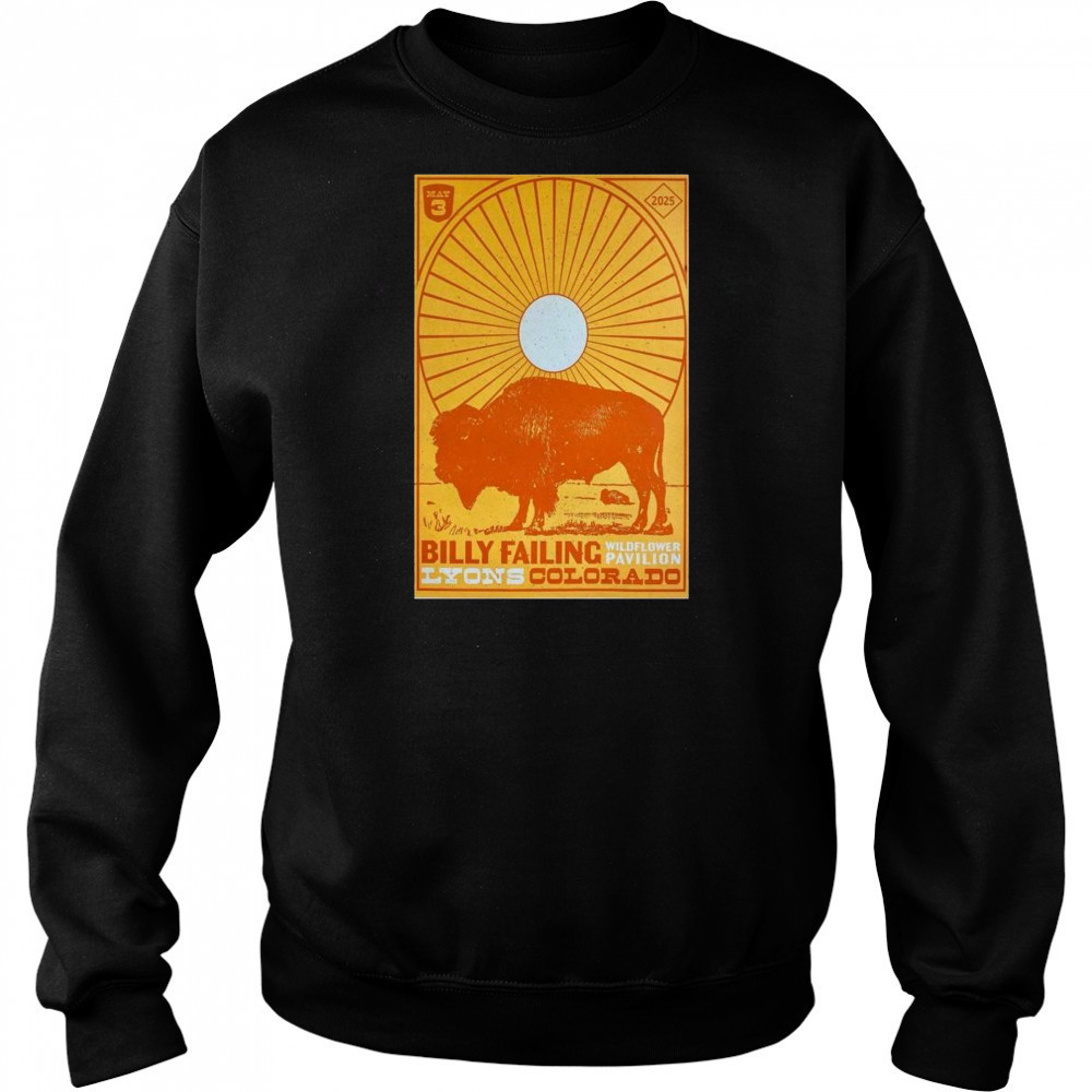 Billy Failing Wildflower Pavilion Lyons CO May 3 2025 Concert t-shirt Hoodie