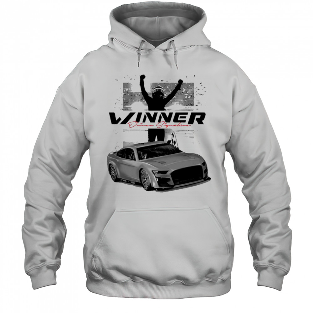 Checkered Flag Sports Joey Logano 2025 Wurth 400 Race Winner Driver Signature t-shirt Hoodie