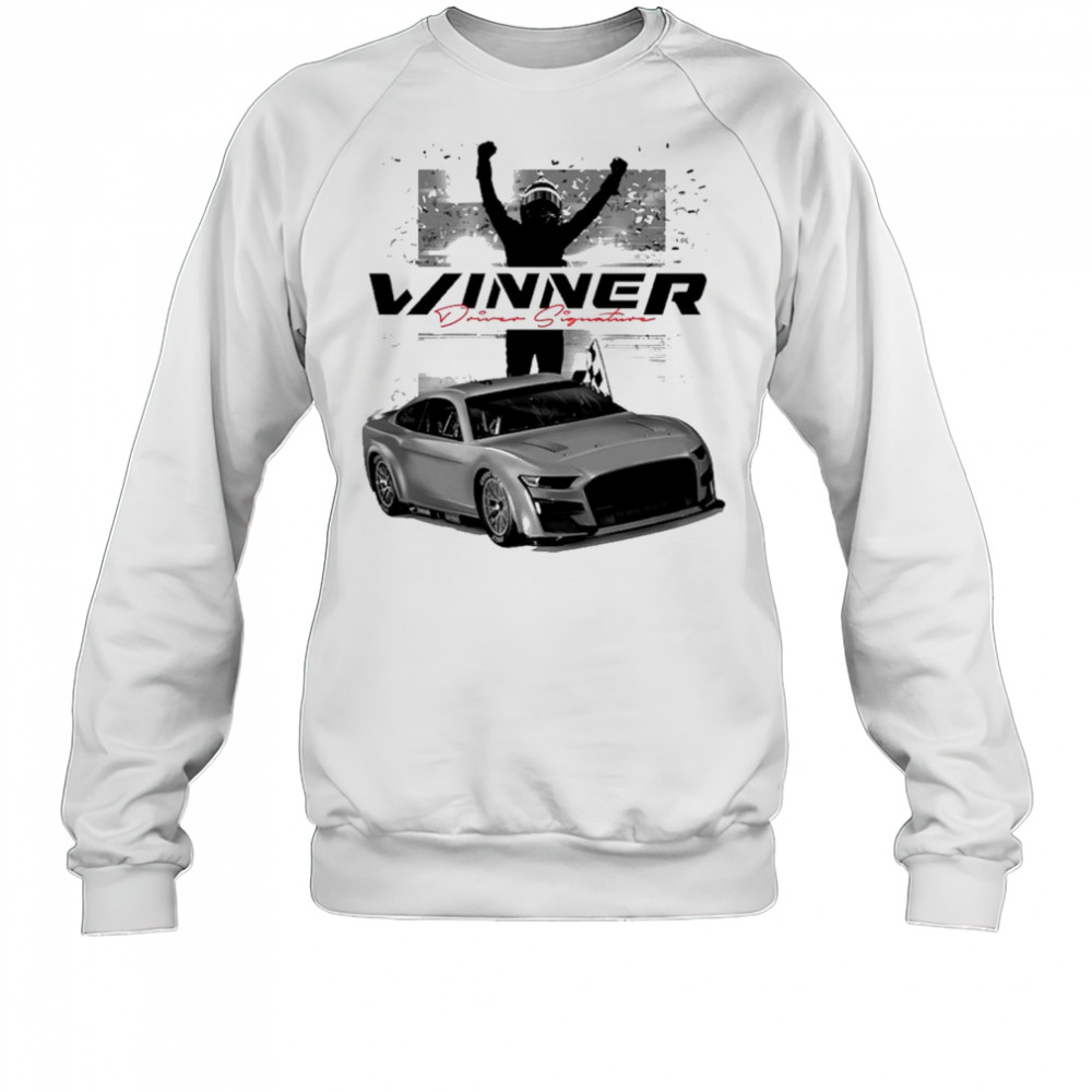Checkered Flag Sports Joey Logano 2025 Wurth 400 Race Winner Driver Signature t-shirt Sweatshirt