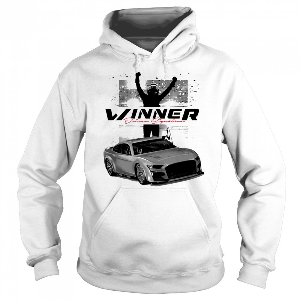 Checkered Flag Sports Joey Logano 2025 Wurth 400 Race Winner Driver Signature t-shirt Sweatshirt