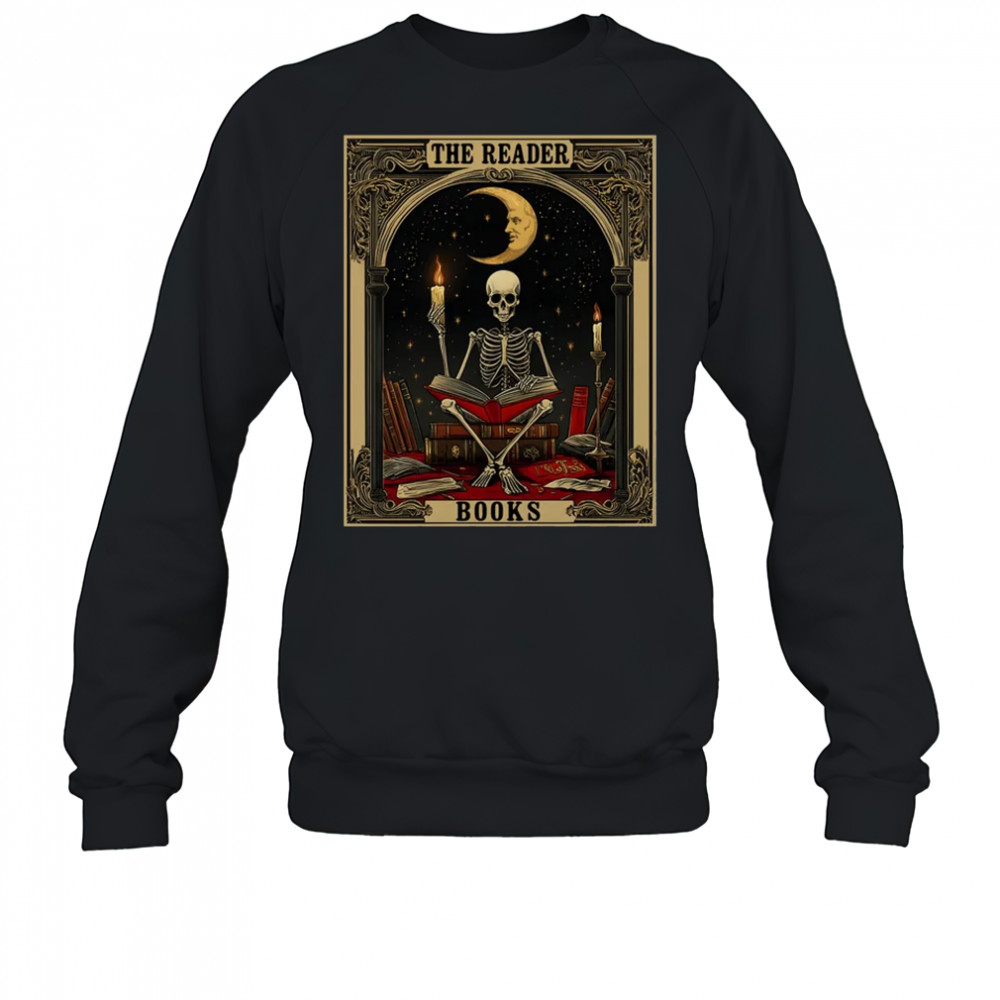 Cottagecore Skeleton Aesthetic Tarot Card The Reader Graphic shirt Sweatshirt