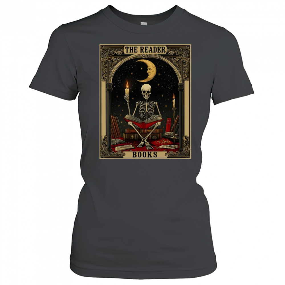 Cottagecore Skeleton Aesthetic Tarot Card The Reader Graphic shirt Women's T-shirt