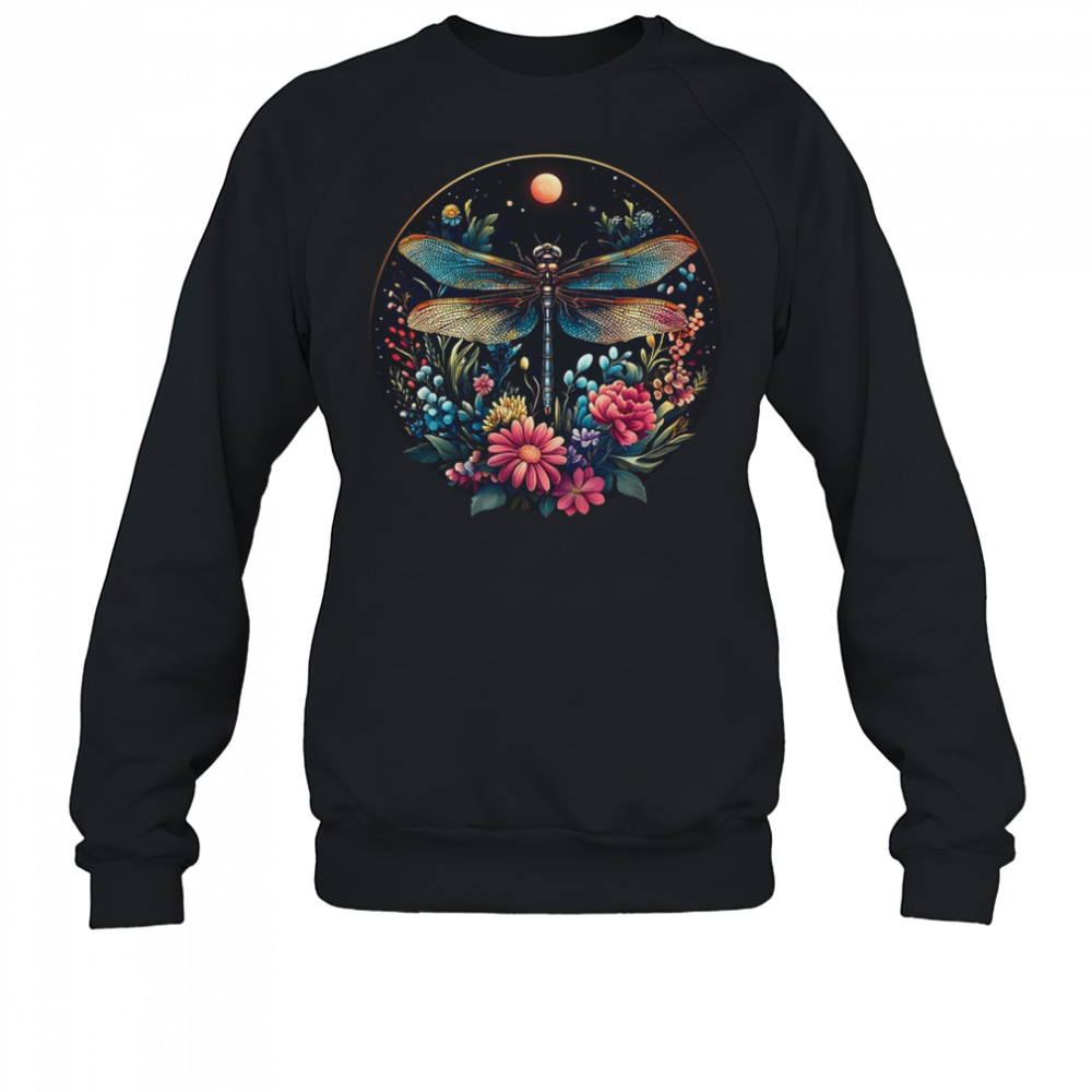 Cute Cottagecore Floral Dragonfly Aesthetic Girls Graphic shirt Sweatshirt