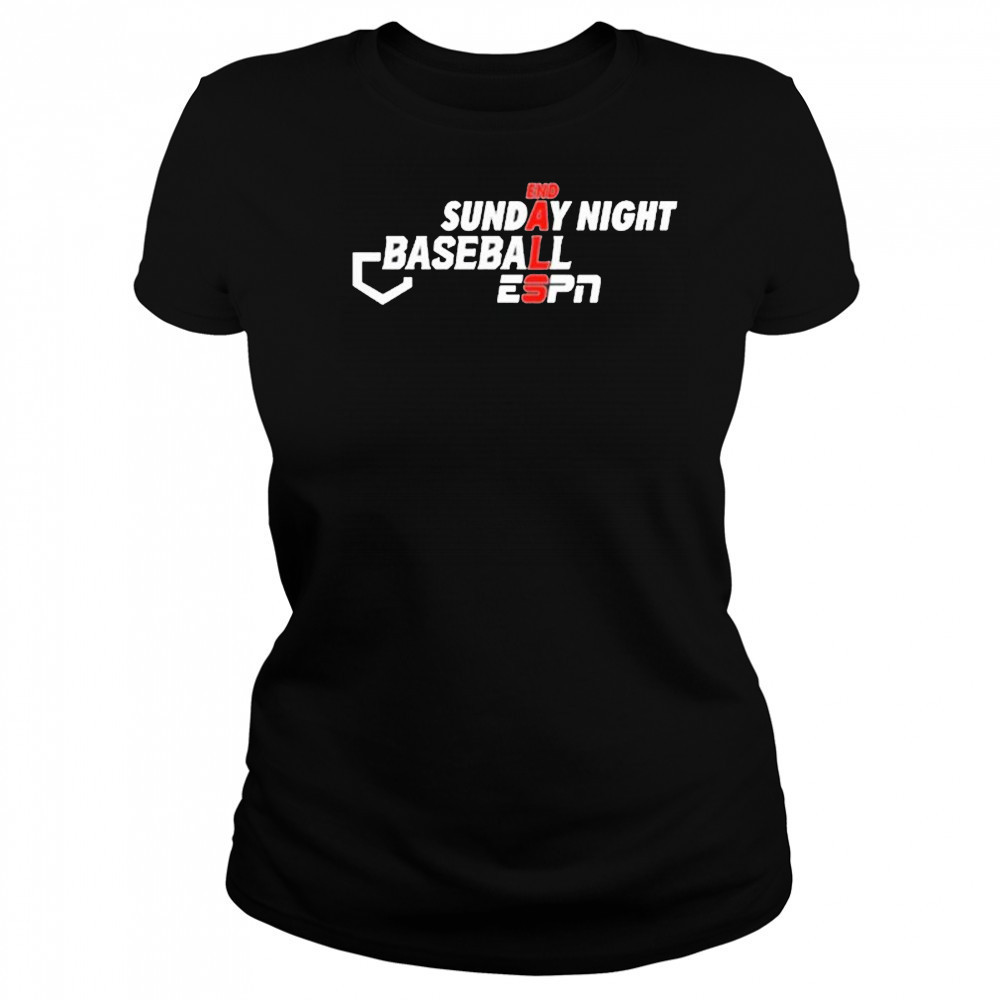 Dave Roberts Wearing End Sunday Night Baseball ESPN Logo t-shirt Women's T-shirt