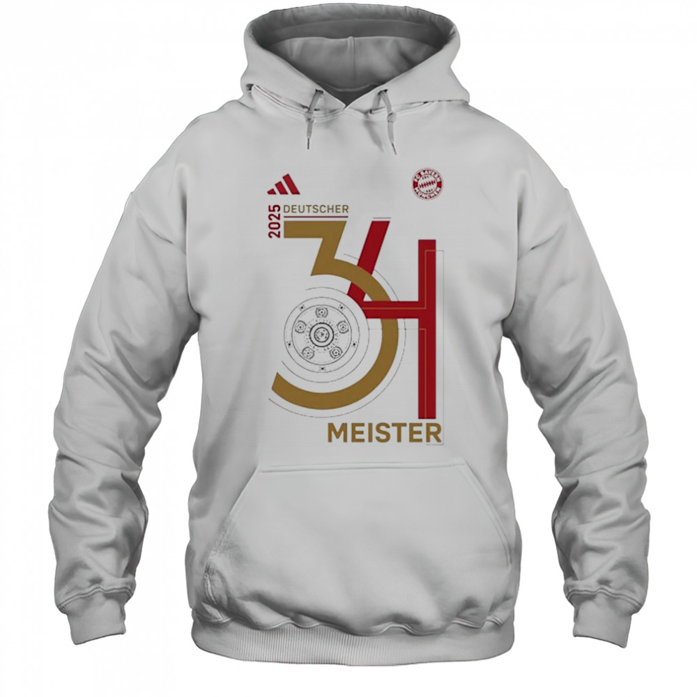 FC Bayern Munich 34 Deutscher Meister 2025 Shirt Hoodie