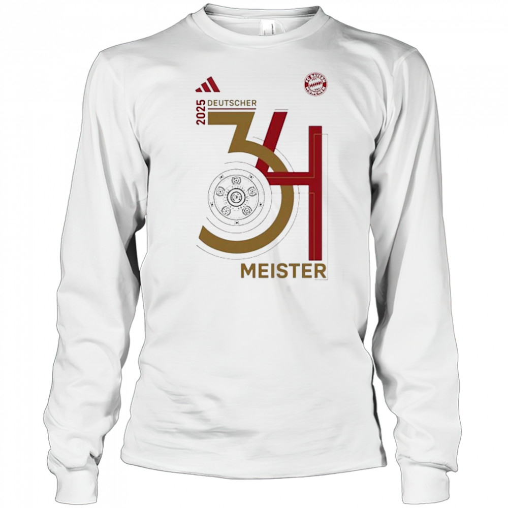 FC Bayern Munich 34 Deutscher Meister 2025 Shirt Long Sleeved