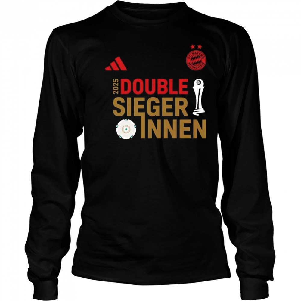 FC Bayern Munich Deutscher Meister 2025 Double Siegerinnen Shirt Long Sleeved