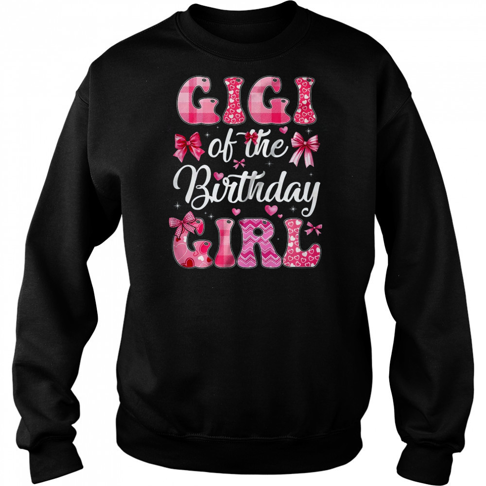 Gigi Of The Birthday Girl Family Pink Coquette Bow shirt Hoodie