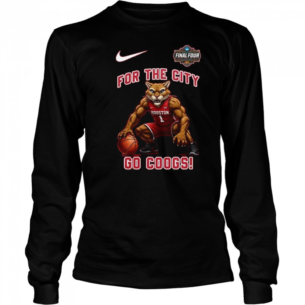 Houston Cougars For The City Go Coogs Men’s College Basketball Champions 2025 Shirt Long Sleeved