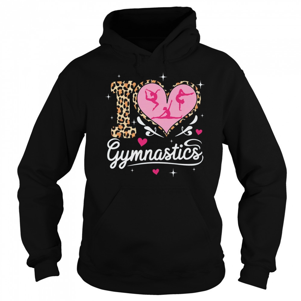 I Love Gymnastics Leopard Print Women Girls Gymnast shirt Sweatshirt