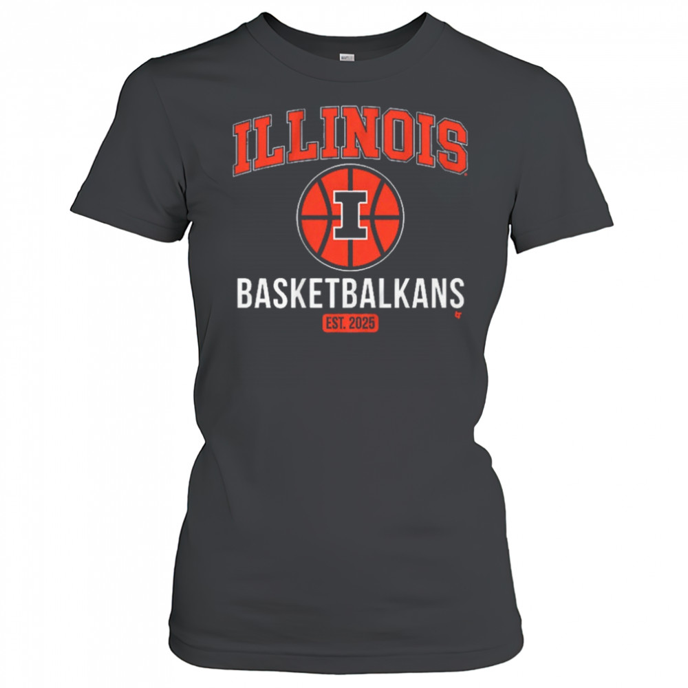 Illinois Fighting Illini Basketbalkans Est 2025 t-shirt Women's T-shirt