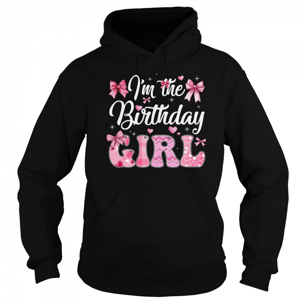 I'm The Birthday Girl 1st Birthday Family Pink Coquette Bow shirt Sweatshirt