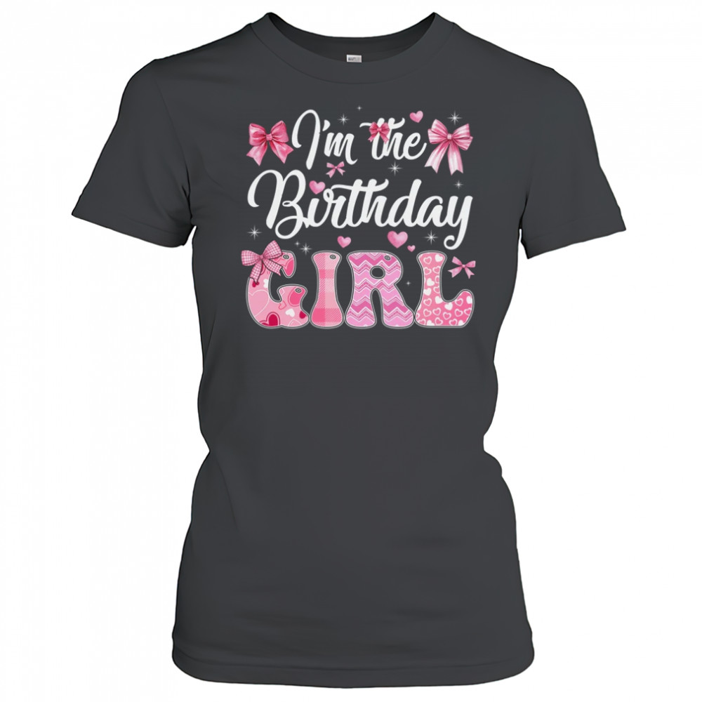 I'm The Birthday Girl 1st Birthday Family Pink Coquette Bow shirt Women's T-shirt