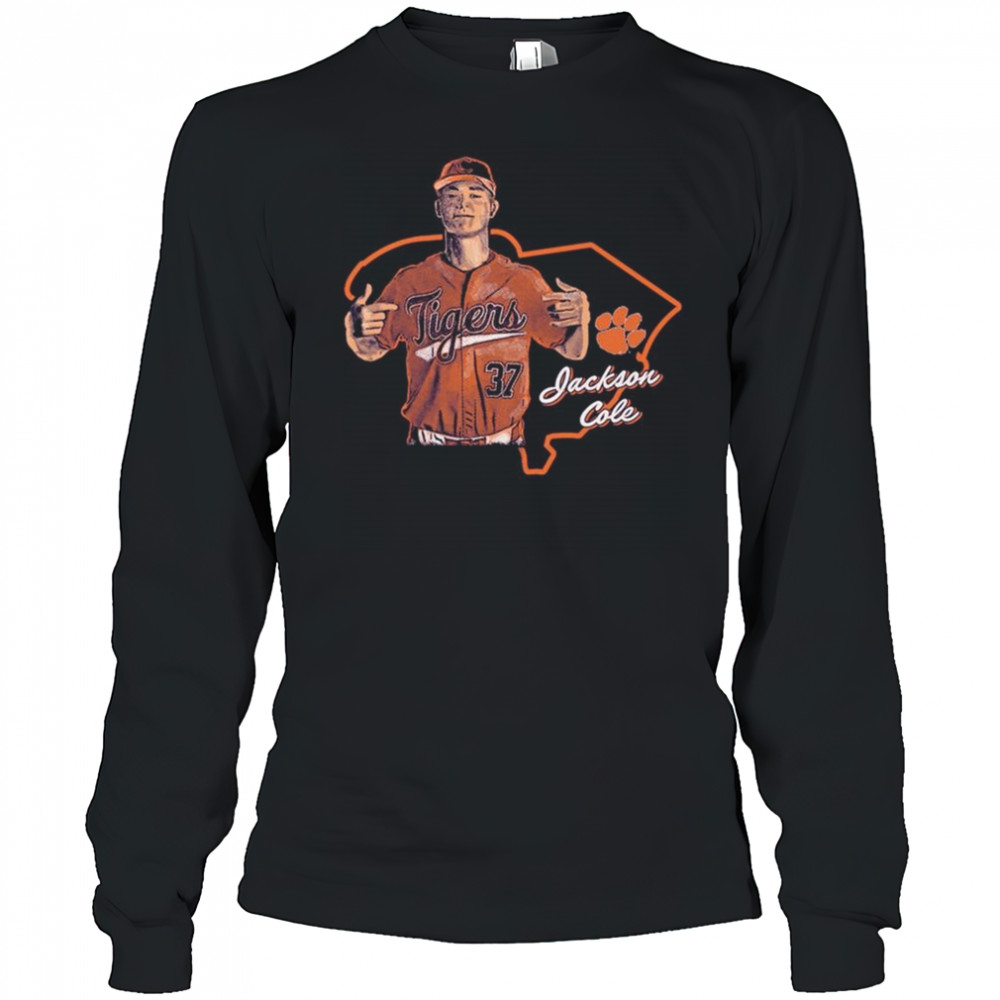 Jackson Cole Clemson Tigers Baseball State NCAA Division I 2025 t-shirt Long Sleeved