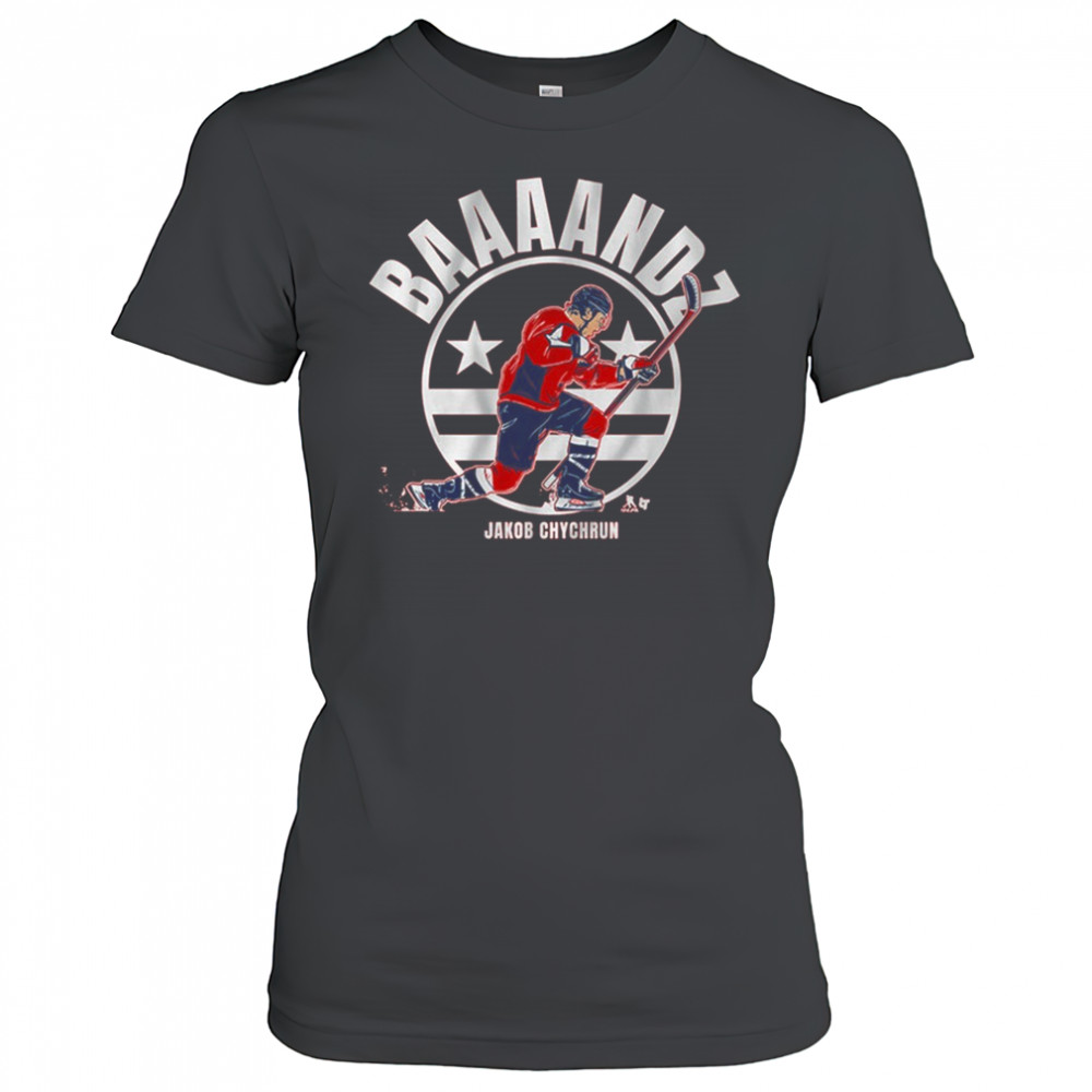 Jakob Chychrun Baaaandz Bandz A Make Her Dance Washington Capitals Hockey t-shirt Women's T-shirt