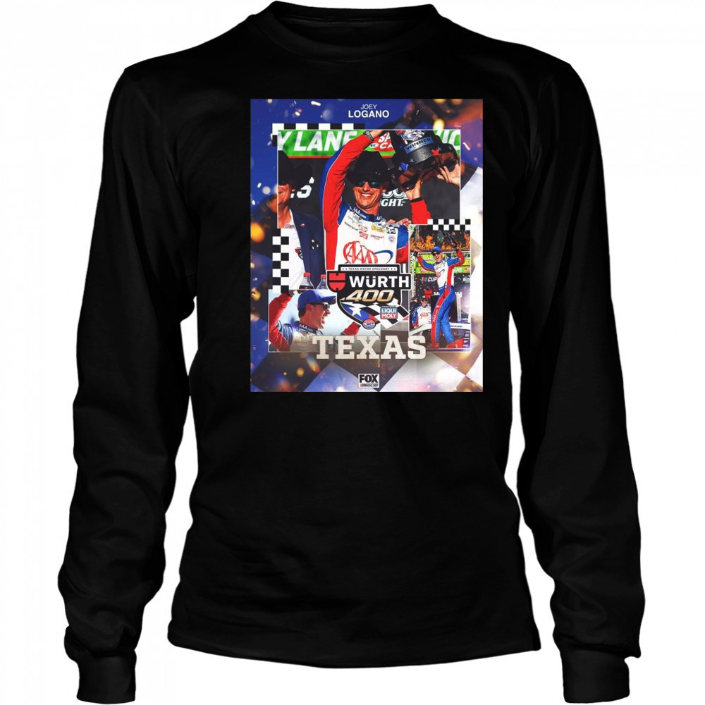 Joey Logano Nascar Cup Series Wins At Texas Motor Speedway Wurth 400 t-shirt Long Sleeved
