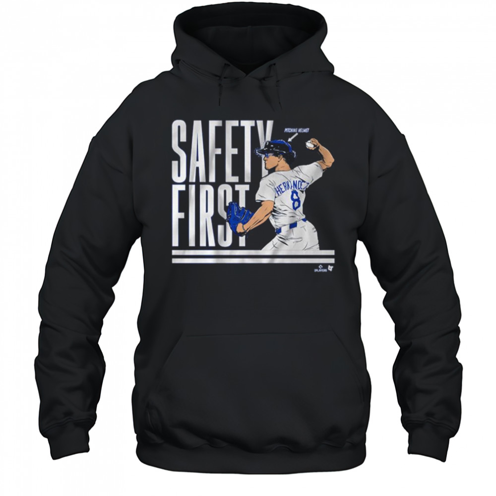 Kike Hernandez Safety First Pitching Helmet Los Angeles Dodgers MLB Baseball 2025 t-shirt Hoodie