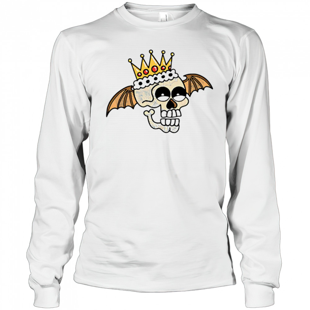 King Skull bat wings shirt Long Sleeved