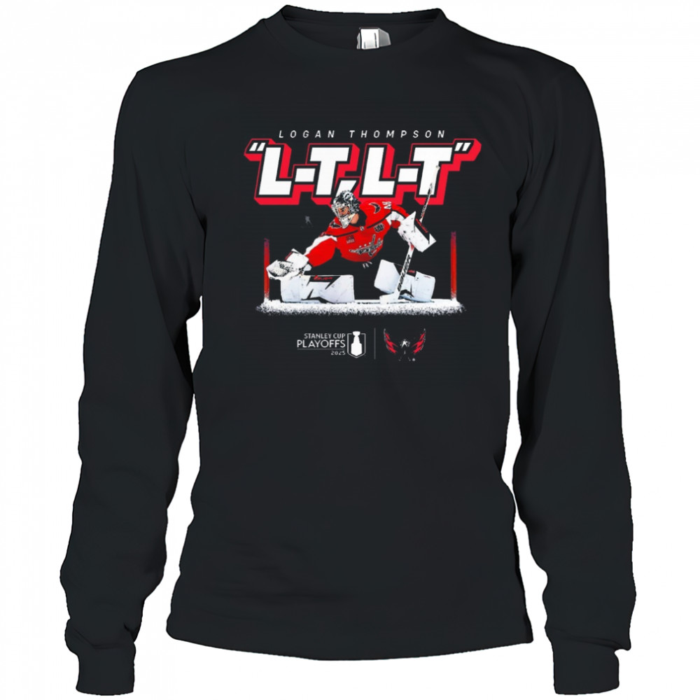 Logan Thompson Washington Capitals Hockey 2025 Stanley Cup Playoffs L-T L-T Micro Moment t-shirt Long Sleeved